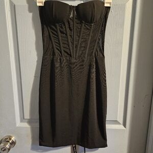 Heiress Beverly Hills Mesh Corset Mini Dress NWT